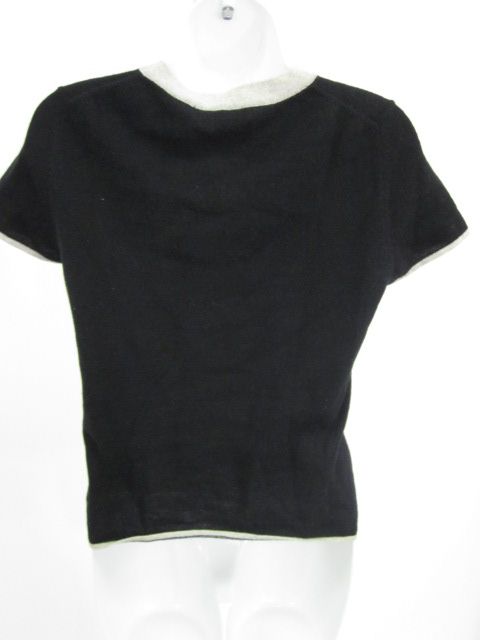 MAG BY MAGASCHONI Black Short Sleeve Sweater Sz M  