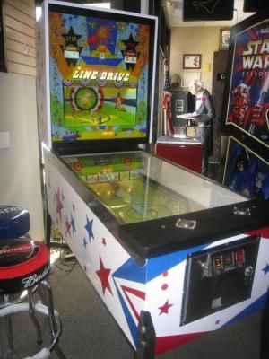 1970s Williams Pitch and Bat Line Drive Pinball  