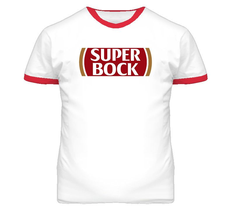 Super Bock Portugese Beer Logo Cerveja T Shirt Red Ring  