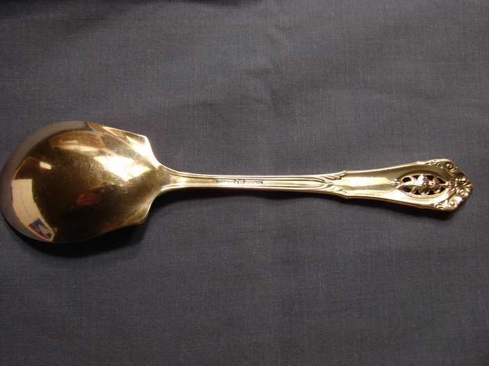Wallace Rose Point sugar spoon sterling silver  
