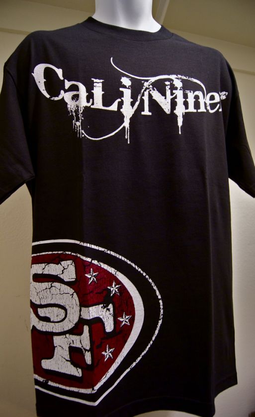 Cali Niners San Francisco 49ers Black T Shirt Tshirt L XL 2XL 3XL 4XL 