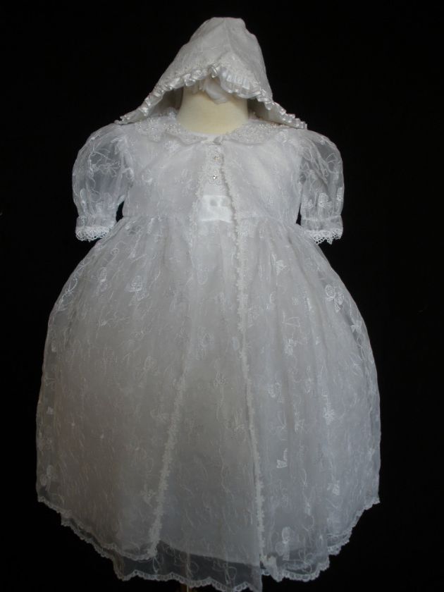 New Baby Girl & Toddler Christening Baptism Dress Gown size New Born 