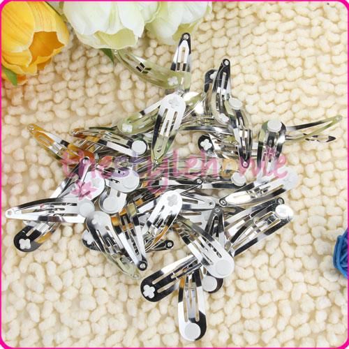 Lot of 50 Hair Snap Clips w/ Pads 50mm Girls Hair Bows  