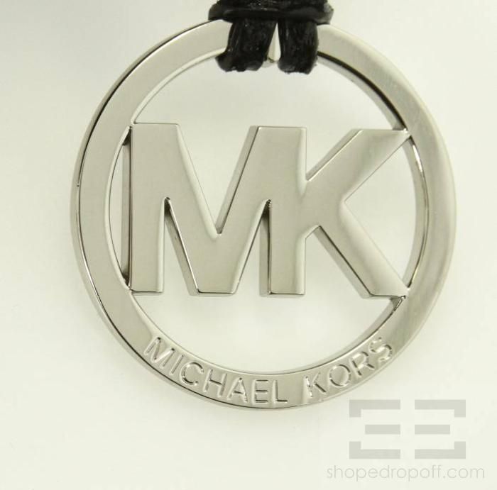 Michael Michael Kors Black Suede & Patent Snake Print ID Chain Tote 