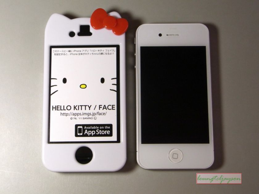 Cute Hello Kitty Character EAR Hard Case Cover for iPhone 4G 4S+Screen 