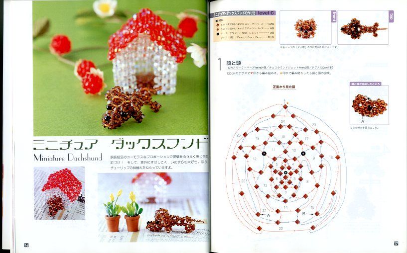 Miniature Dog Beads Mascot patterns Japanese Craft Book  