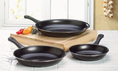 Non stick Black Carbon Steel Frying Pan 8 10 12 Set  