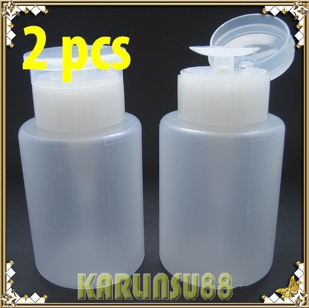 Pump Dispenser X 2 Nail Art Acetone Polish Makeup Remover  