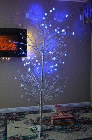 FT Outdoor Pre Lit Christmas Tree 200 Branch Tips Clear Lights 